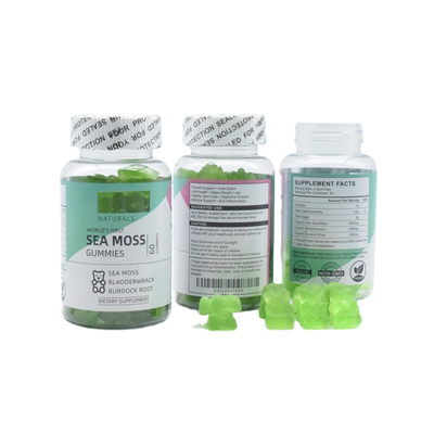 Private Label Vegan Sea Moss Gummies 1000 mg Bladderwrack Green Biotech