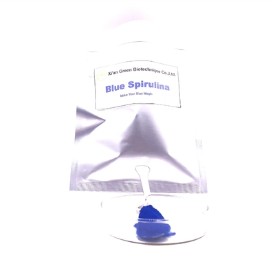 0,1 g / 1000 ml czystego niebieskiego proszku spiruliny do koktajli E6 promujących układ odpornościowy
